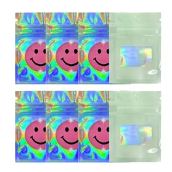 5X7CM 1G laser Aluminium Coating Storage Pouches Cartoon Mylar Pouch Food Seal Waterproof Zipper Bag Resealable Window Bags