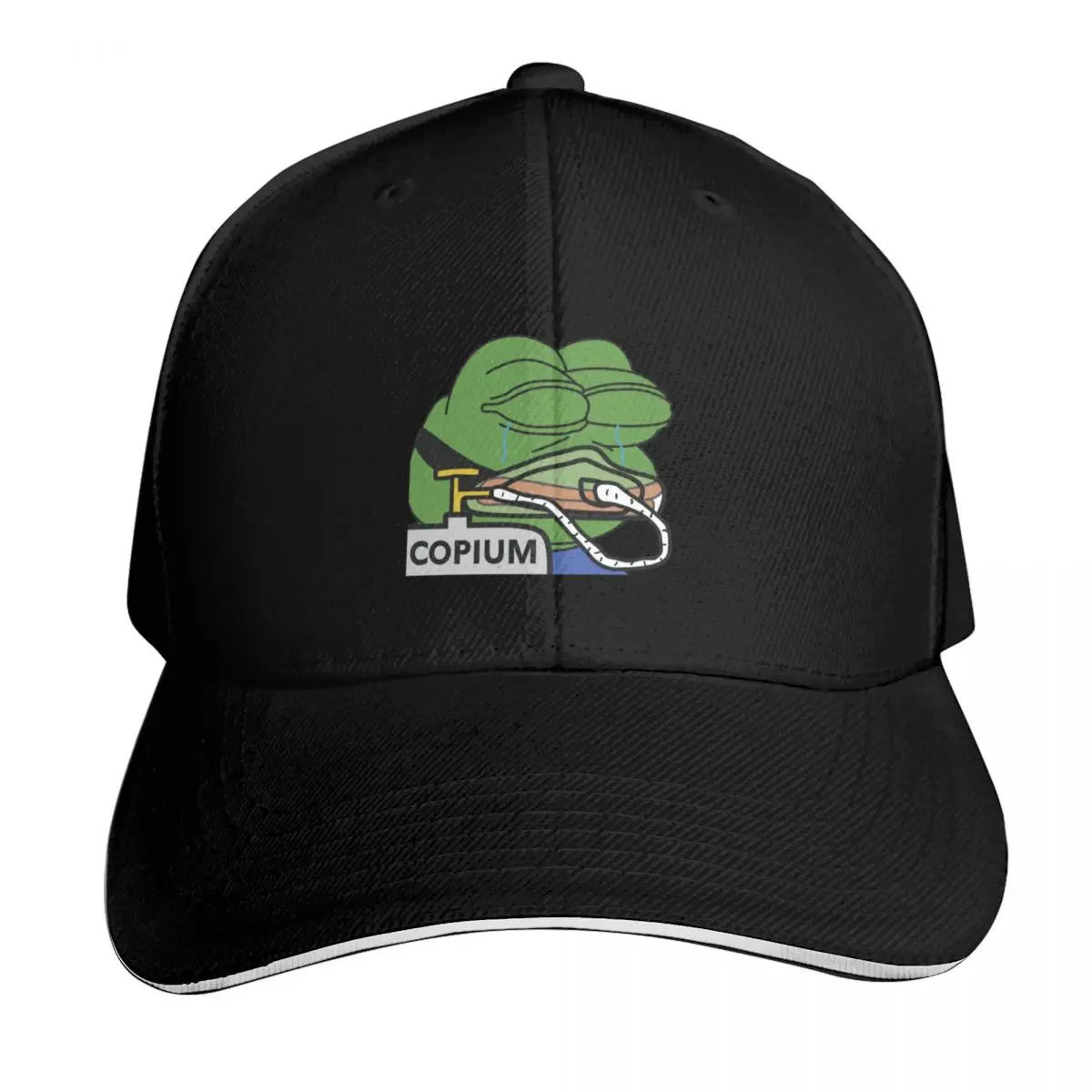 Copium Emote High Quality Baseball Cap Six Panel Structured Crown Sun Protection UPF 50+ Breathable Mesh Back