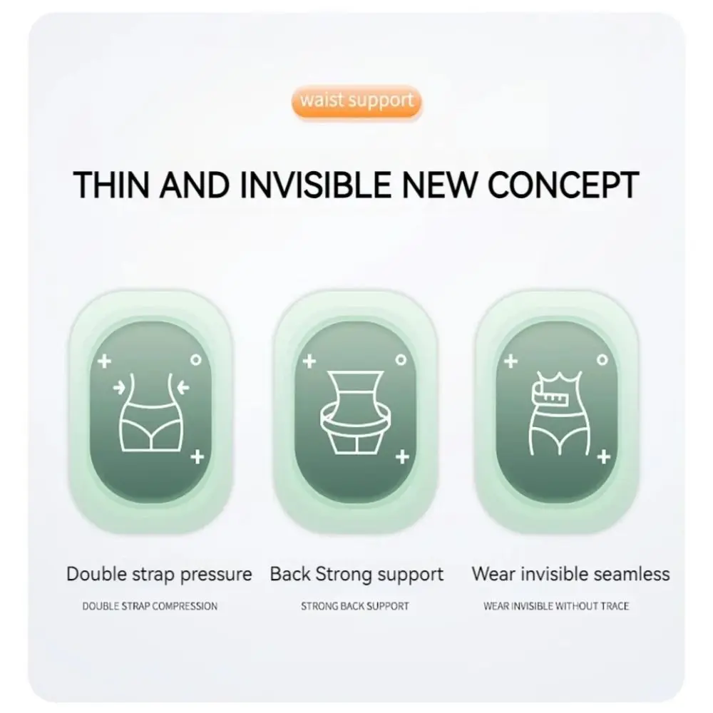 

Dual Adjustable Body Shaping Belt Elastic Webbing Light and Thin Waist Trainer Belt Brace Breathable Modeling Strap