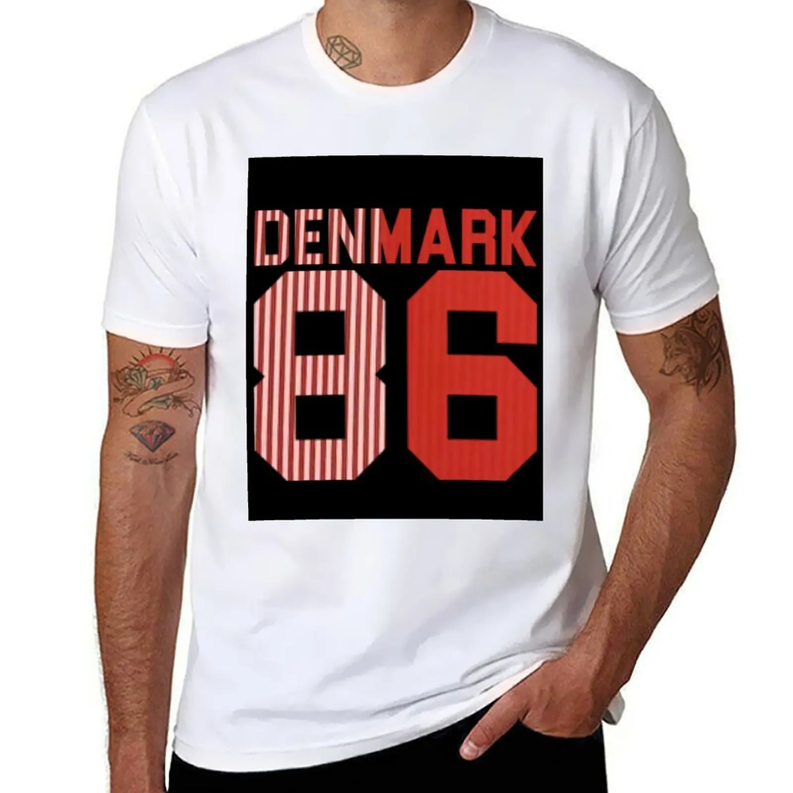 

Denmark 1986 - what a superb team T-Shirt man t shirts cotton graphic t shirts for man T-Shirt