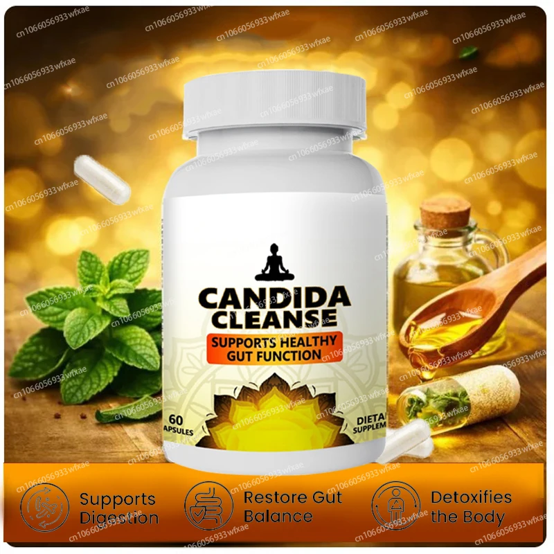 

Candida Cleanse Supplement with Black Walnut,Oregano Leaf Extract- Promotes Digestion and Relieves Constipation, Antioxidant