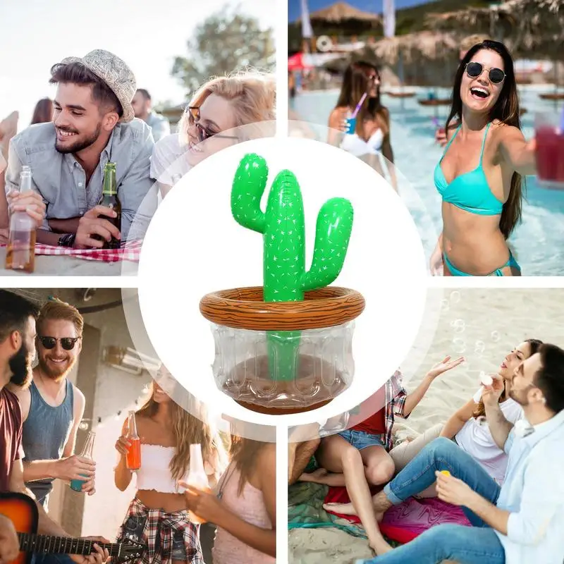Refroidisseur gonflable pour piscine, glace en forme de quantum, porte-clicks, pour mexicain, hawaïen, E27
