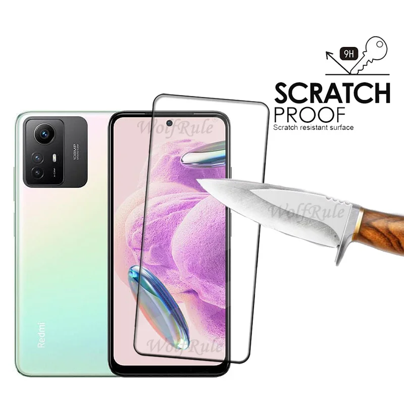 Protecteur d'écran pour Xiaomi Redmi Note 12S, 4 pièces, couverture complète en verre, HD 9H, Guatemala