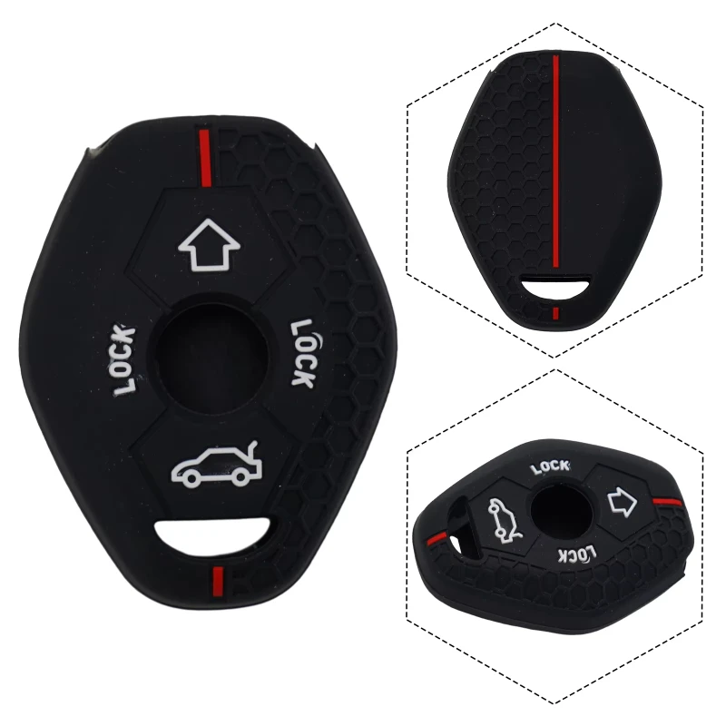 Silicone For BMW X3 X5 Z3 Z4 3 5 7 SERIES E38 E39 E46 E83 1998 - 2005 Car Key Case Cover Shell Keyless Protector Fob Accessories
