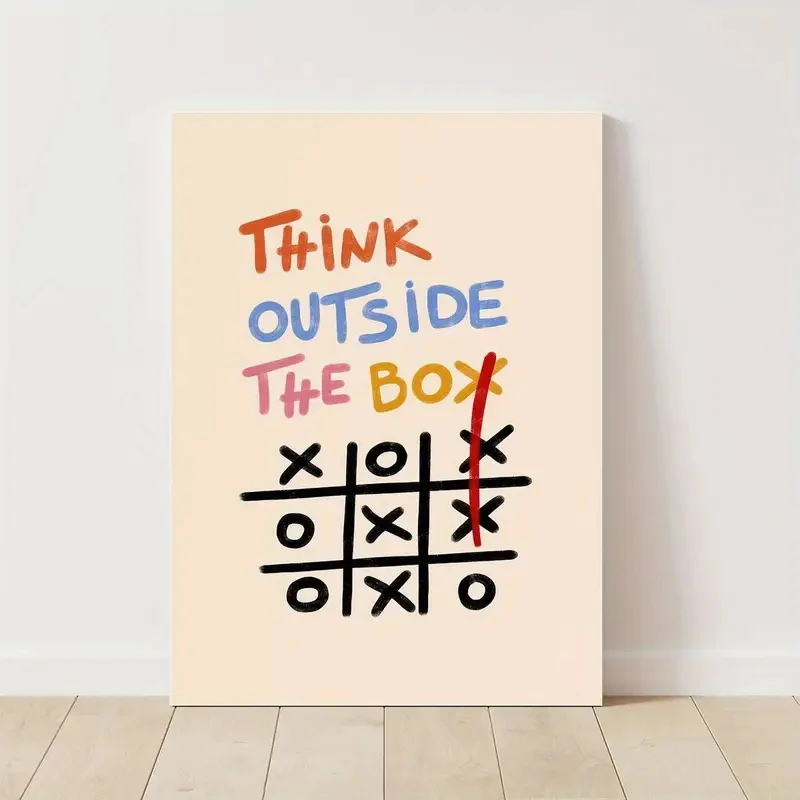 Lebendig für DENKEN außerhalb der Box, Wandkunstdrucke, Leinwandgemälde, Poster, Bild für Wohnzimmer, Schlafzimmer, Spielzimmer, Heimdekoration