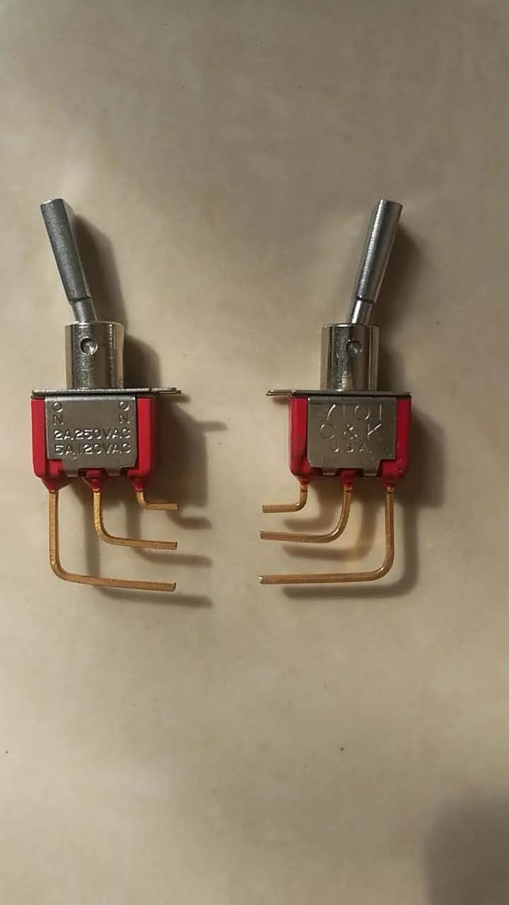 10pcs Switch 7101 Gold Plated Pin for Toggle,2A 120VAC Imported