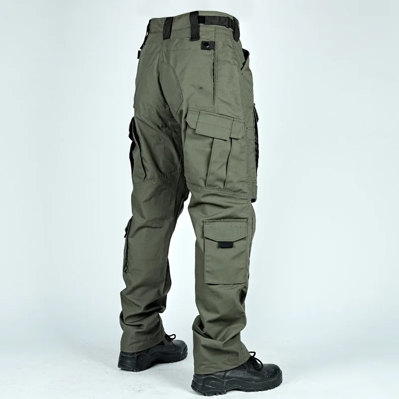 Tactical Cargo Pants Mens Multi-Pockets Wear-resistant Trousers Outdoor Training Hiking Fishing Casual Loose Pants Male