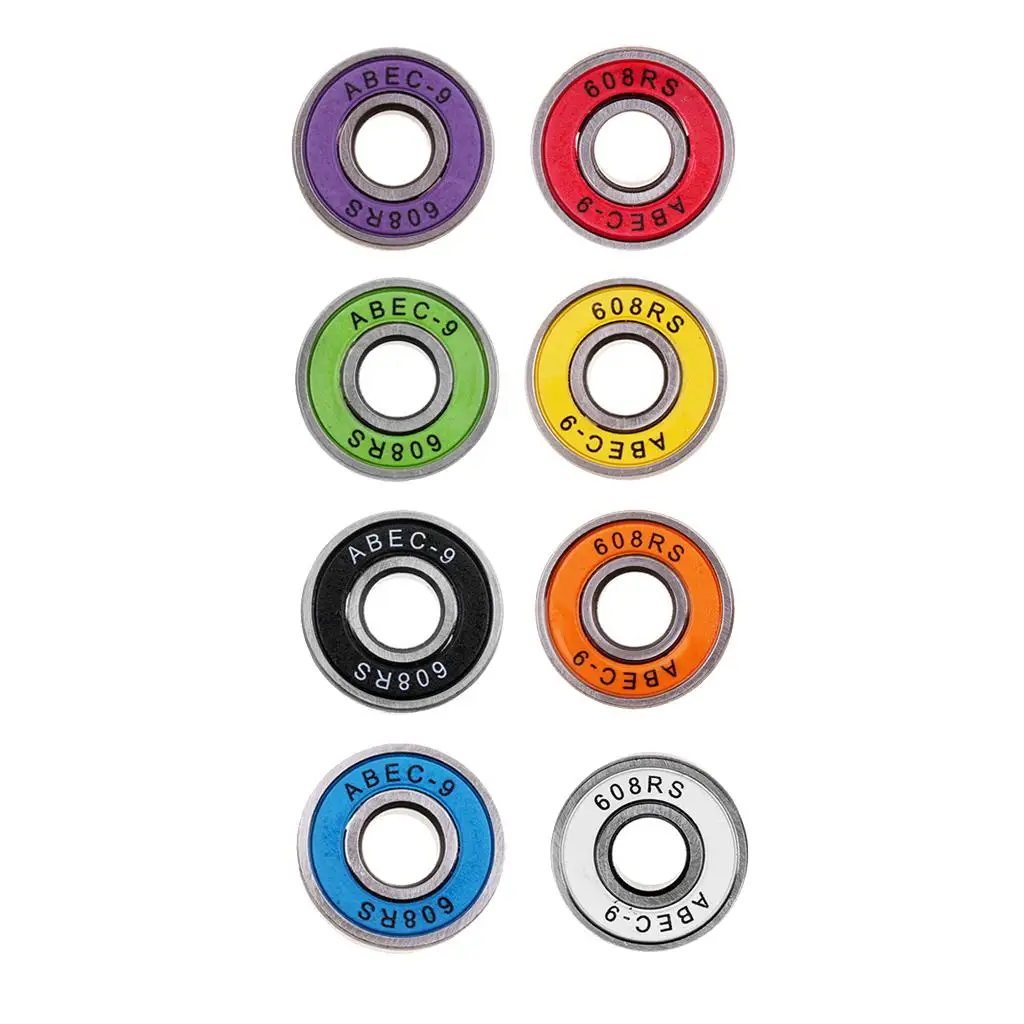 Abec 9 roulement de skateboard 8x22x7mm, lot de 8 pièces 608RS