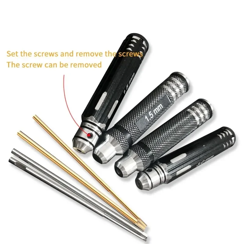 Tournevis hexagonaux Allen 0.9-4mm, clé 0.9/1.5/2.0/2.5/3mm, conduite à vis hexagonale pour hélicoptère RC, Drone, outil de réparation de modèles d'avion