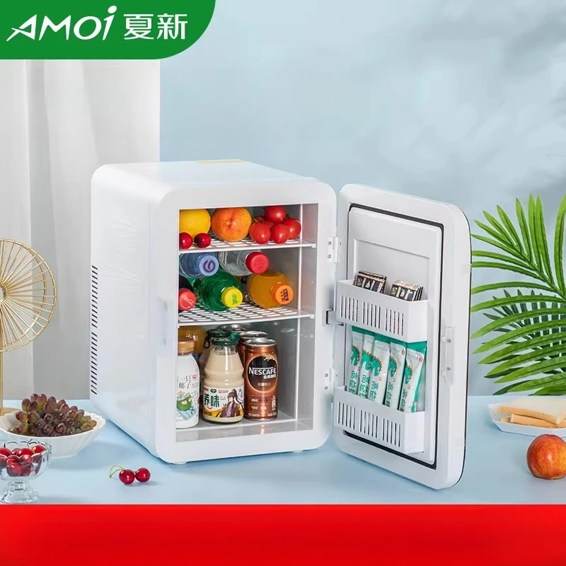 12V/220V Amoi Mini-Kühlschrank Tragbarer Kompakter Kühlschrank für Zuhause, Wohnheim, Auto, Muttermilch-Gefrierschrank, Kühler