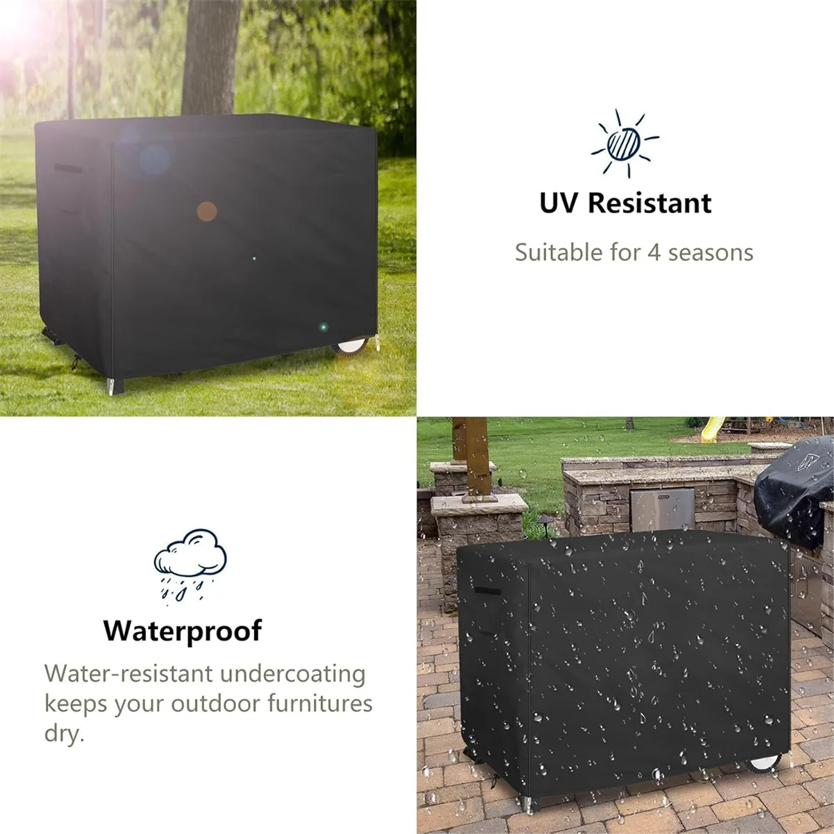 

【Last-Chance!】{Outdoor Prep Table Cover with Split Zipper, Waterproof Stainless Steel Prep & Work Table Cover for Patio Table