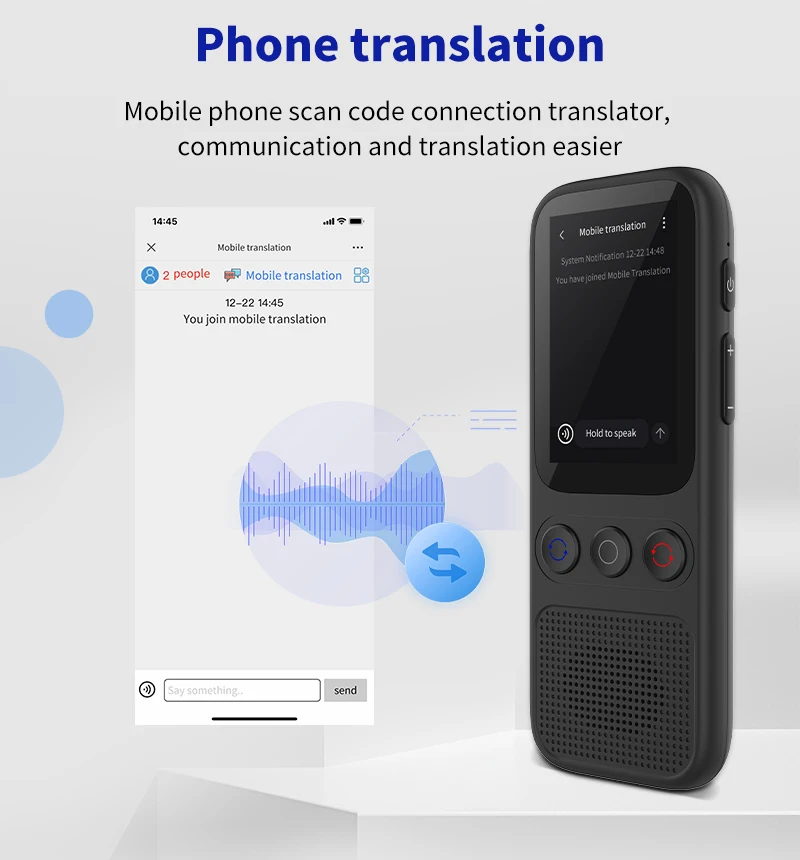 Language Translator Offline Voice Photo Translation WiFi Portable Translator 138 Languages Translator Device for Travel Business