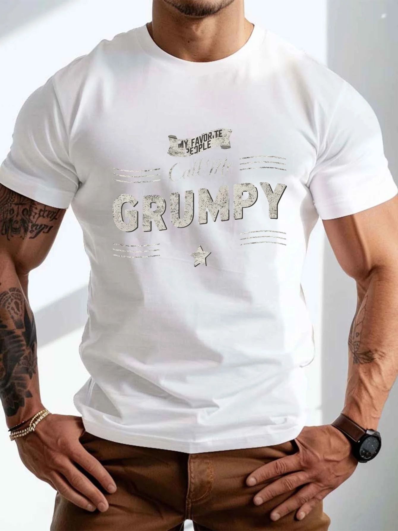Large Size Tall Men's T-Shirt with 