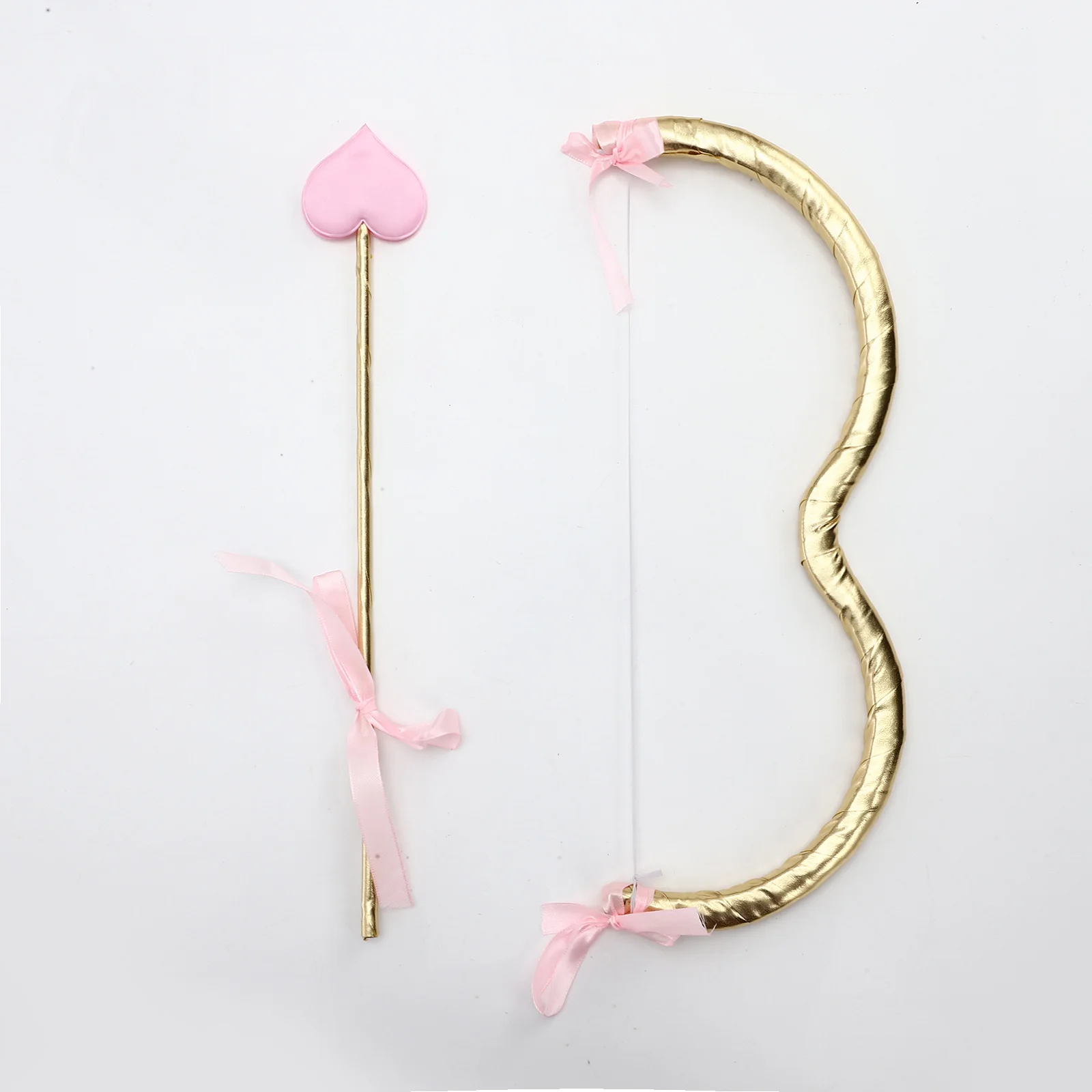 여자 여자 큐피드 코스프레 의상 액세서리 러브 리본 Bowknot Bow + 하트 화살표 세트 할로윈 가장 무도회를위한 파티 공급 소품