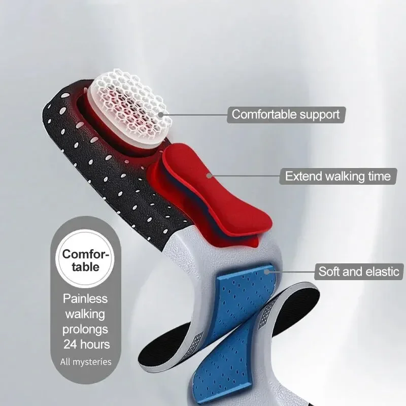 Cuttable Silicone Insoles  Shoe Men Women Orthotic Arch Support Sport Shoe Pad Soft Running Insert Cushion Memory Foam Insole