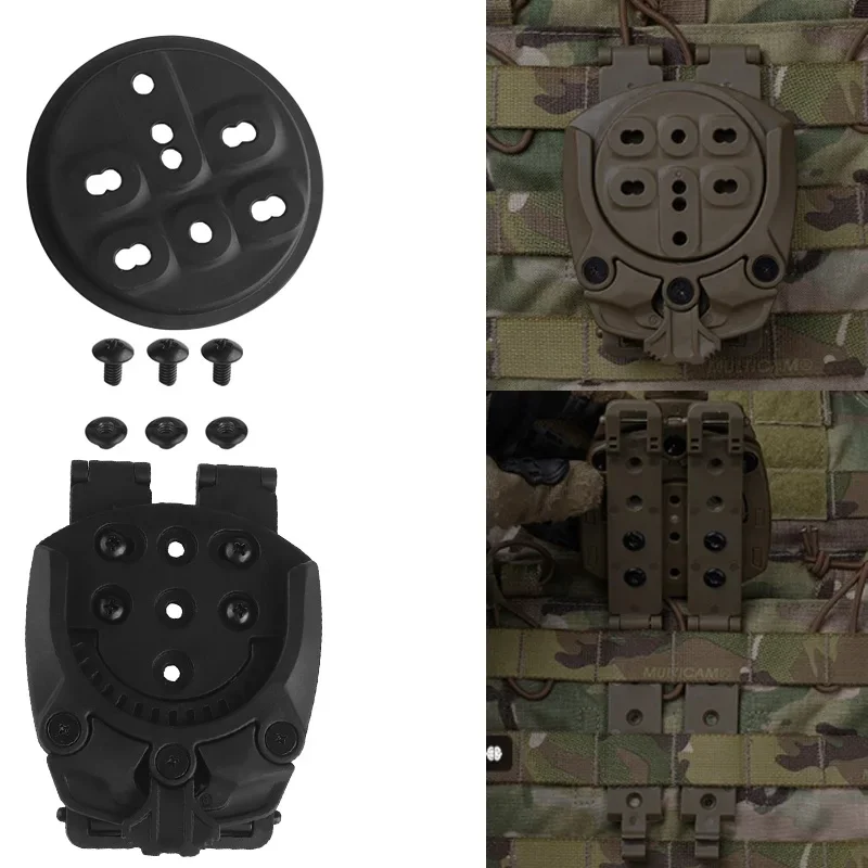 

Modular Holster Adapter Drop Leg Platform 360 Degree Revolve Quick Locking Gun Modular Holster Adapter Base Accessories
