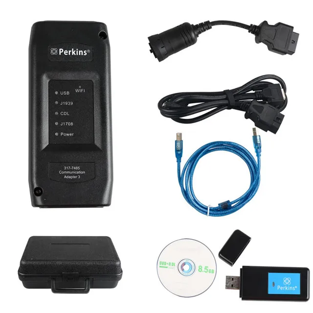 2024 Best selling for perkins Est3 USB Version for Perkins Diagnostic Tool Est 2023A Plus 9pin 14pin Cable in stock