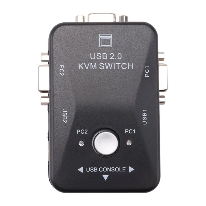 KVM Switch 2 Port VGA Switch USB 2.0 KVM Mouse Switcher Keyboard 1920X1080 Box Sharing Switch Vga Splitter