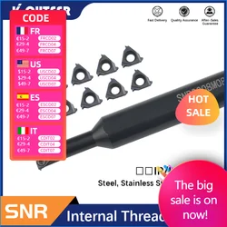 Barra de Herramientas de torneado de rosca interna, vástago grande CNC, cabezal pequeño, SNR0006K06-16, SNR0008K11-A16, SNR0012M11-16, SNR0013M16-16