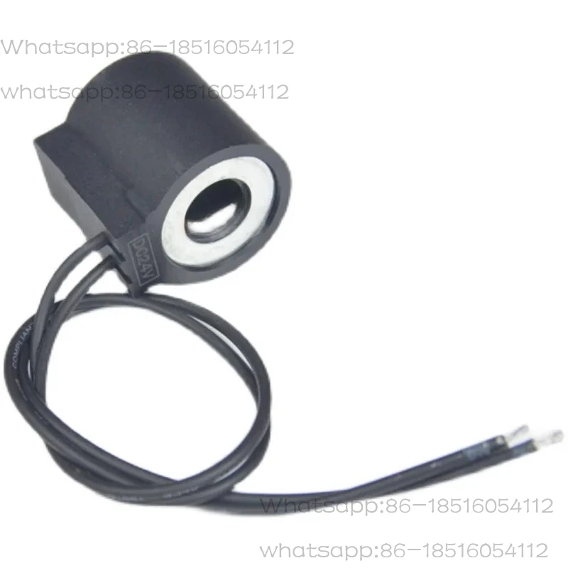 Threaded Plug-in Solenoid Valve 13mm Hole with Wire Coil DC12 24V AC220V Height 37mm