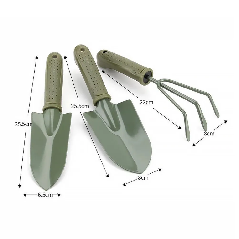 1Set Garden Tools Three-Piece Set Multi-Functional Gardening Hand Tools Ergonomic Handle for Planting Digging Weeding Outdoor