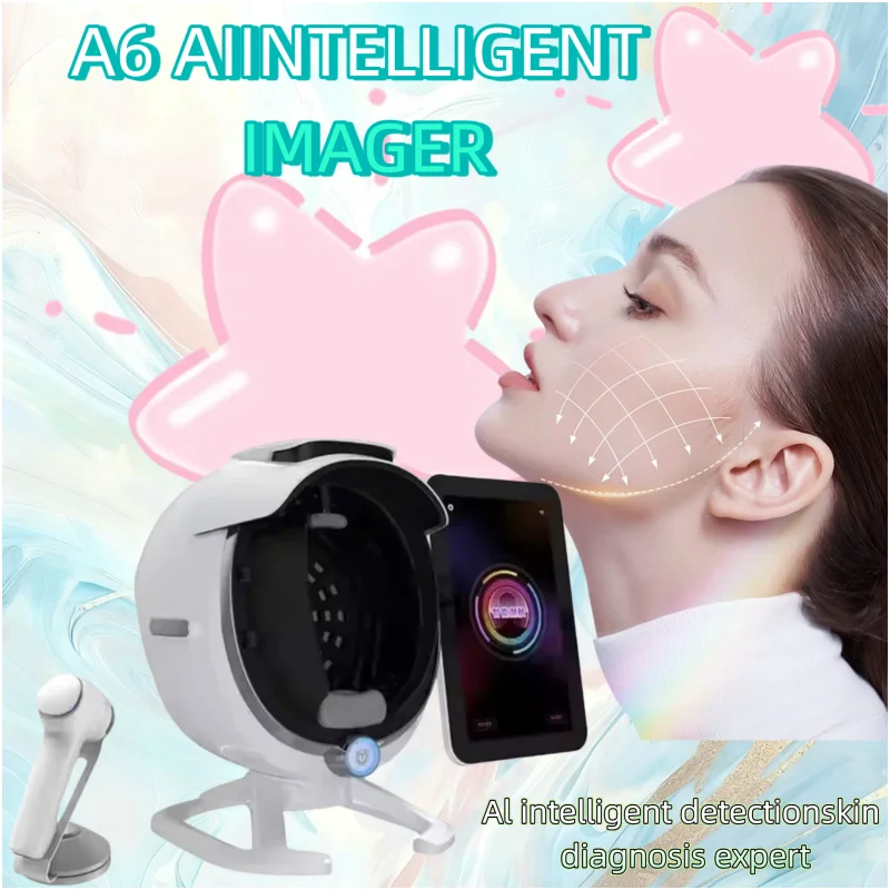 36 مليون بكسل HD A6 تحليل الجلد A6 آلة تحليل الجلد ثلاثية الأبعاد AI جهاز تجميل لتحليل الوجه