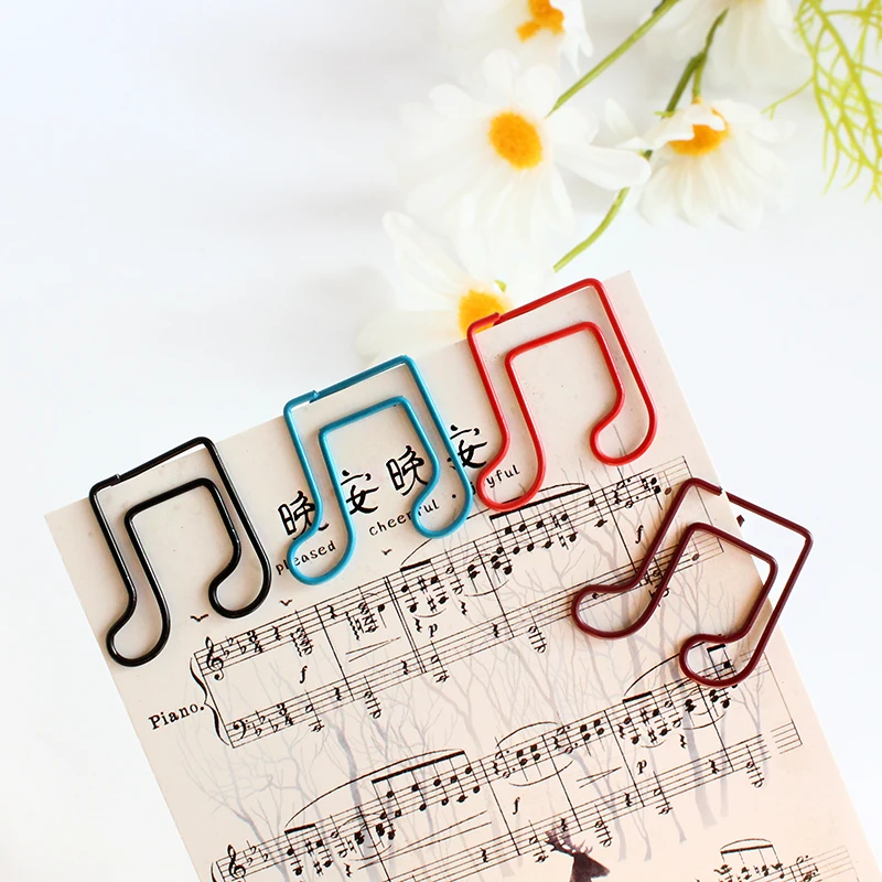 I Love Music Staacquersing Paper réinitialisation, Note Pin Ple, Sign Holder, Notation Musicale Shape, Papel Trombone, Cute Paper Trombones Gift