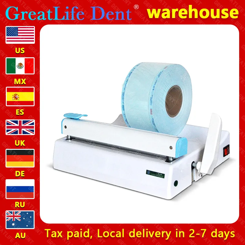 GCC MX EU SA AE AU Stock Disinfection Sterilization Roll Bag Packaging Sealer Automatic Sealing Machine Dental Sealing Machine