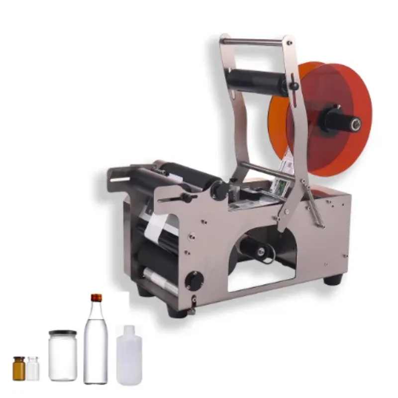 

Semi Automatic Electric Round Bottle Food Wine Paper Cosmetic Label Sticker Labeling Machine Auto-Duplex Touchscreen Portable