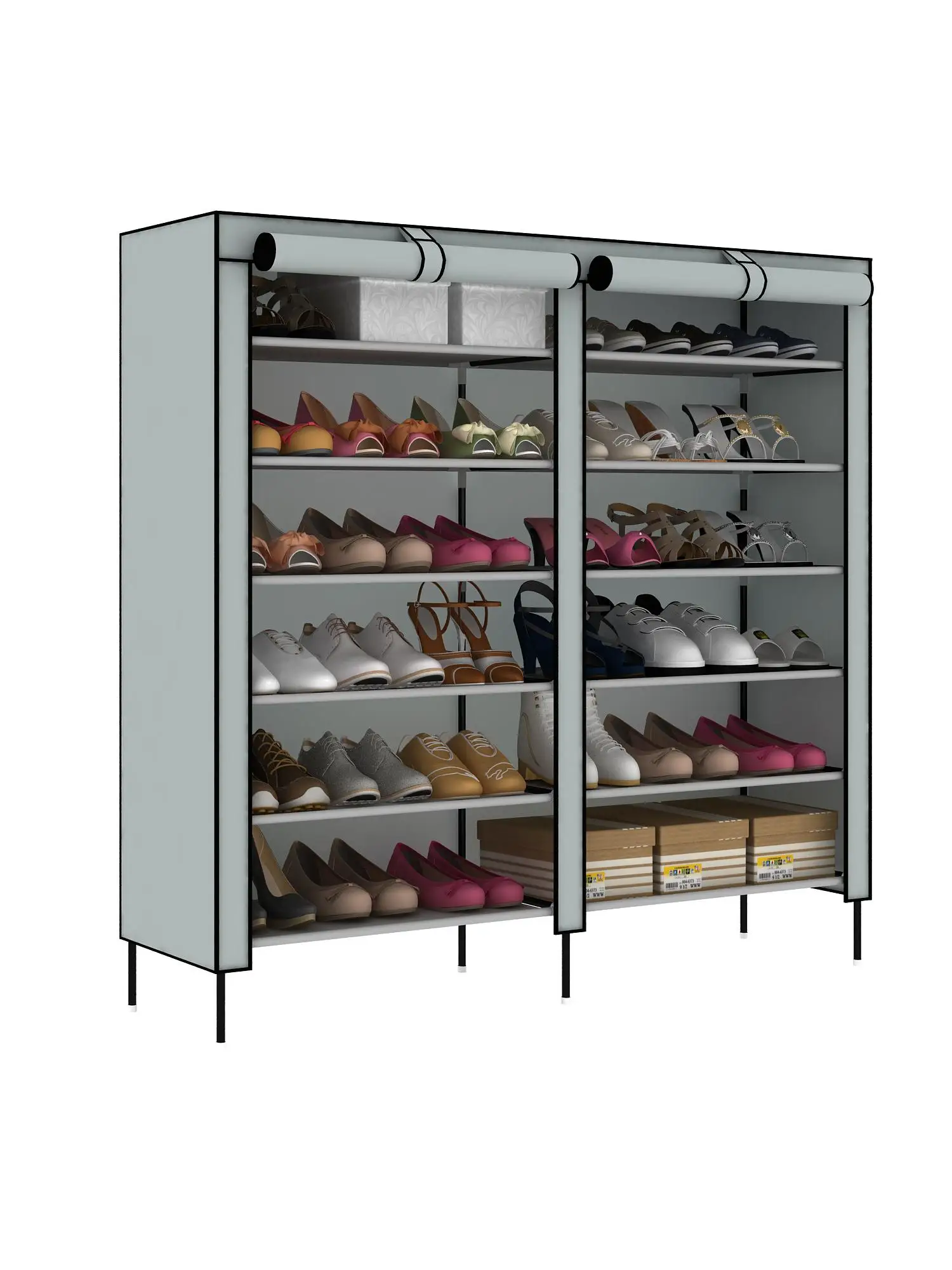 

Economic Multi-layer Fabric Shoe Rack Dustproof Home Storage Organizer Metal Frame Compact Design Ideal for Dormitories And E...