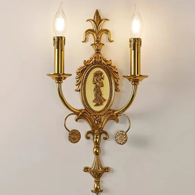 Living room upscale large corridor entrance double head creative aisle villa wall light