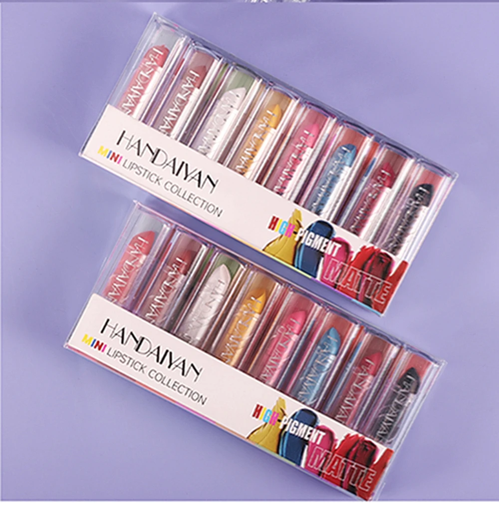 8Colors/set Matte Lipstick Set Long Lasting Nude Purple Black Blue  Lipstick Set Waterproof Velvet Matte Lips Makeup Cosmetics