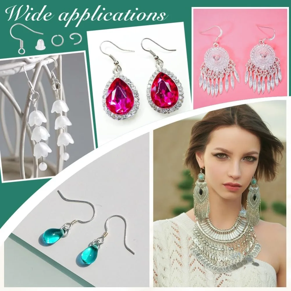 Stainless Steel Earring Hooks Ear Wire with Jump Rings