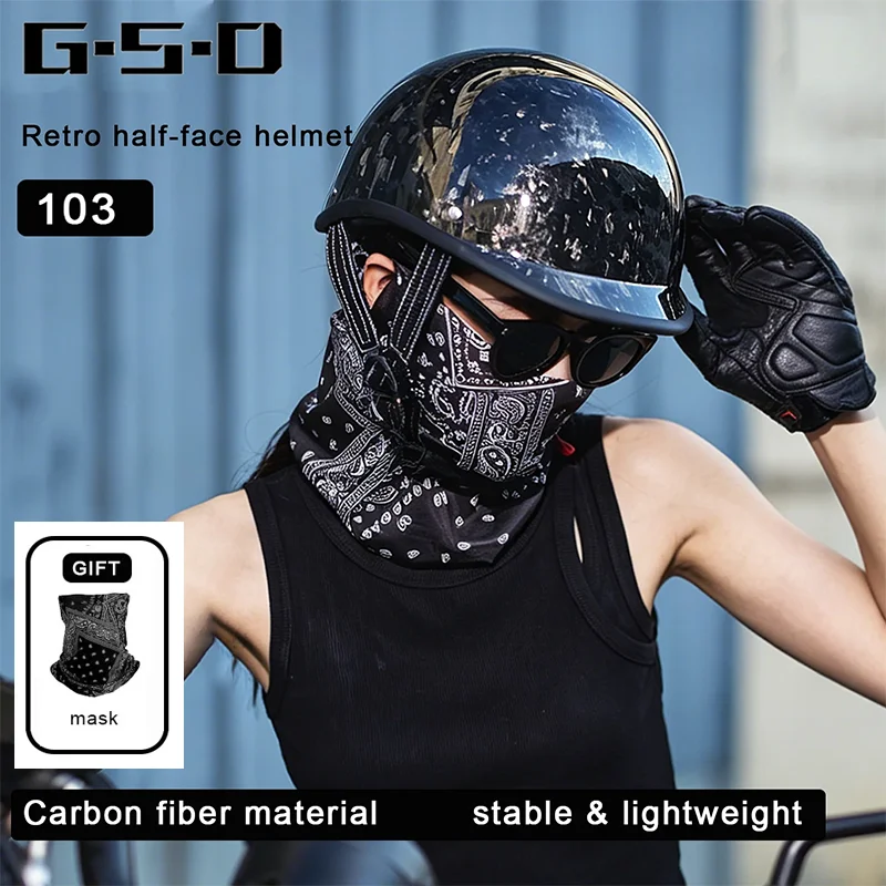 casco-abierto-de-fibra-de-carbono-gsd-103-para-motociclistas-tanto-hombres-como-mujeres-ideal-para-el-verano-con-diseno-retro-y-estilo-«cruiser»-que-ofrece-seguridad-al-conducir