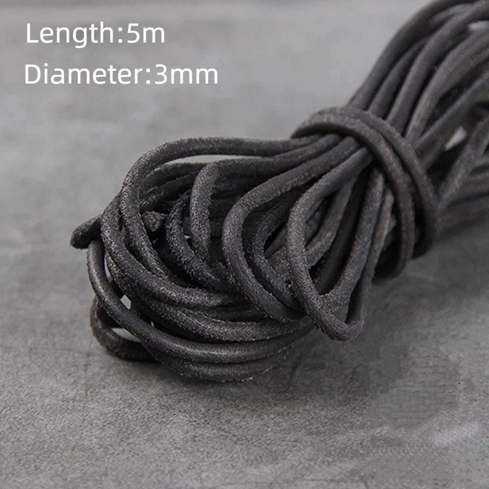 보석 액세서리 만들기 5 미터 3mm 가죽 코드 Clourful Roud 팔찌 문자열 DIY 팔찌 목걸이 레이스 로프 만들기