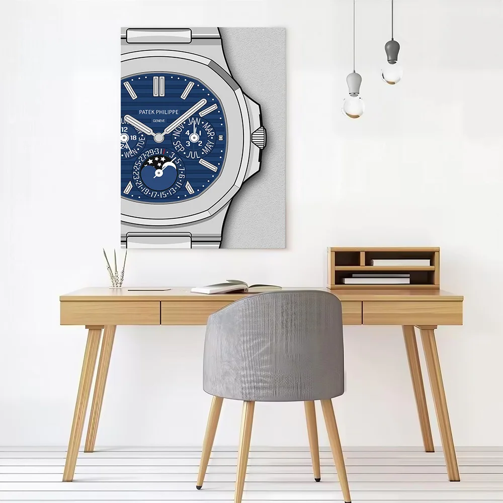 PP Nautilus Moon Phase Printed Canvas Poster Custom Pictures Wall Art Canvas Painting for Modern Living Room Paintings Wand Deko
