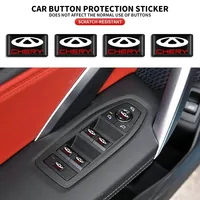 Universal Black Car Button Covers Stickers Auto Interior Accessories For Chery Tiggo 7 Pro 8 4 5 T11 3X 5X A3 A5 A1 QQ IQ Fulwin