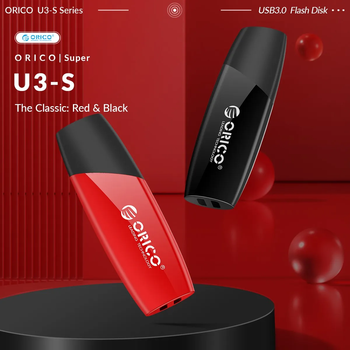 ORICO New Trend USB3.0 USB Flash Drives 32GB 64GB 128GB 256GB Pen Drive USB 3.0 Stick Pendrive Black Red for External Storage