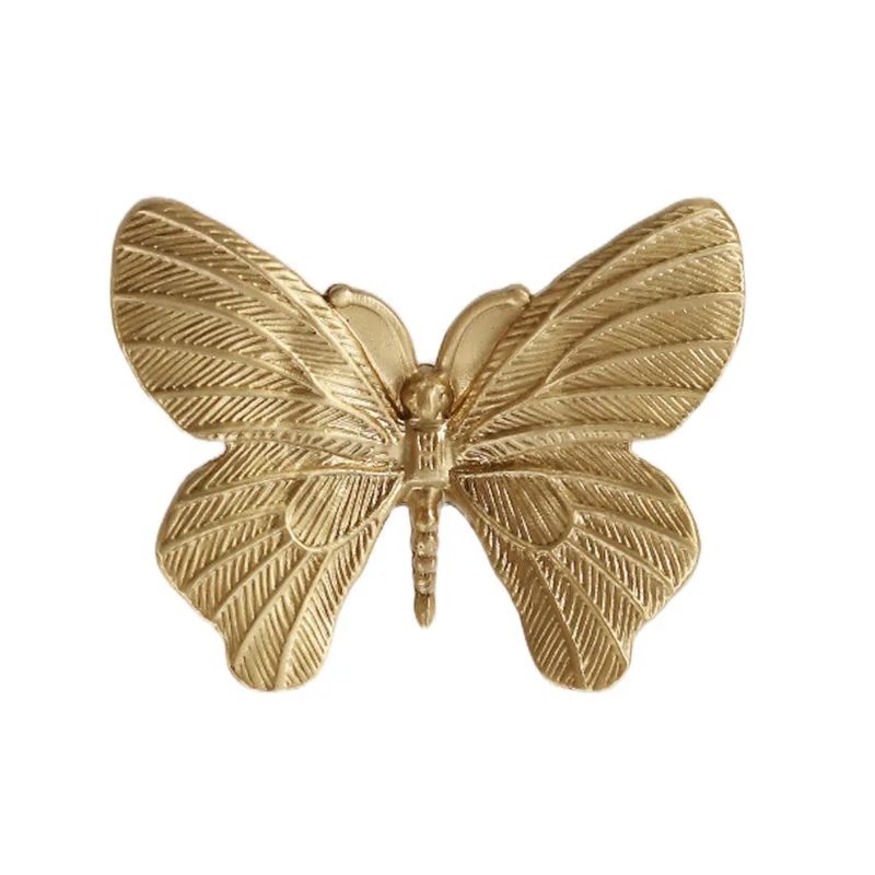 Brass Butterfly Shape Knobs Kitchen Cabinet Handles Furniture Drawer Door Knobs Pulls Home Cupboard Wardrobe Kitchen Accessories