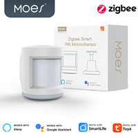 MOES Tuya ZigBee PIR Human Inductive Detector Intelligent Motion Sensor Emergency Alarm Switch Linkage Remote Monitoring System