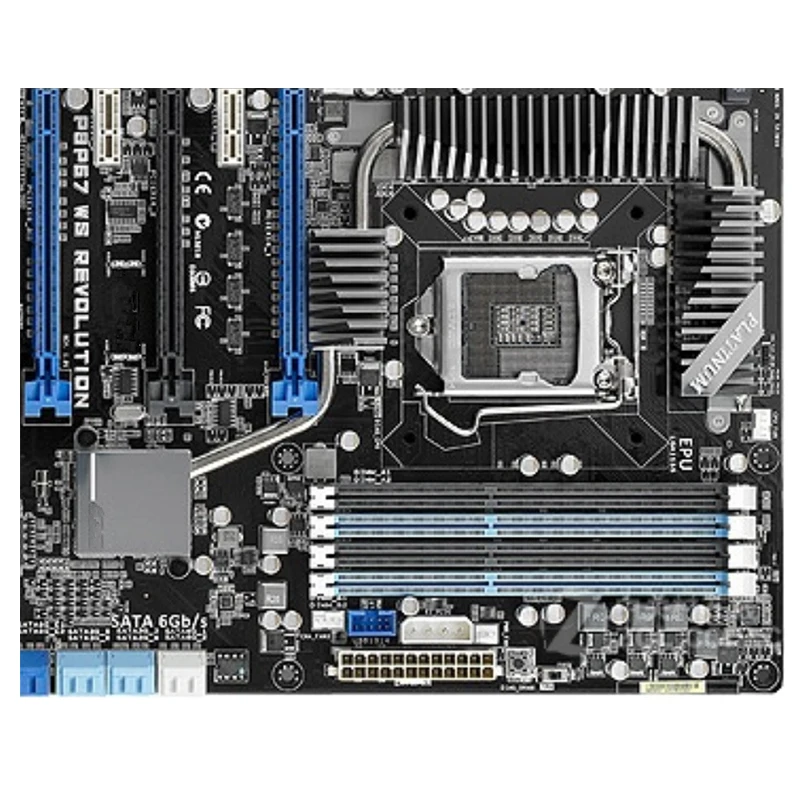 Dla Intel używane P67 P8P67 WS Revolution płyta główna oryginalna LGA 1155 DDR3 32 GB USB2.0 SATA2 płyta główna pulpitu