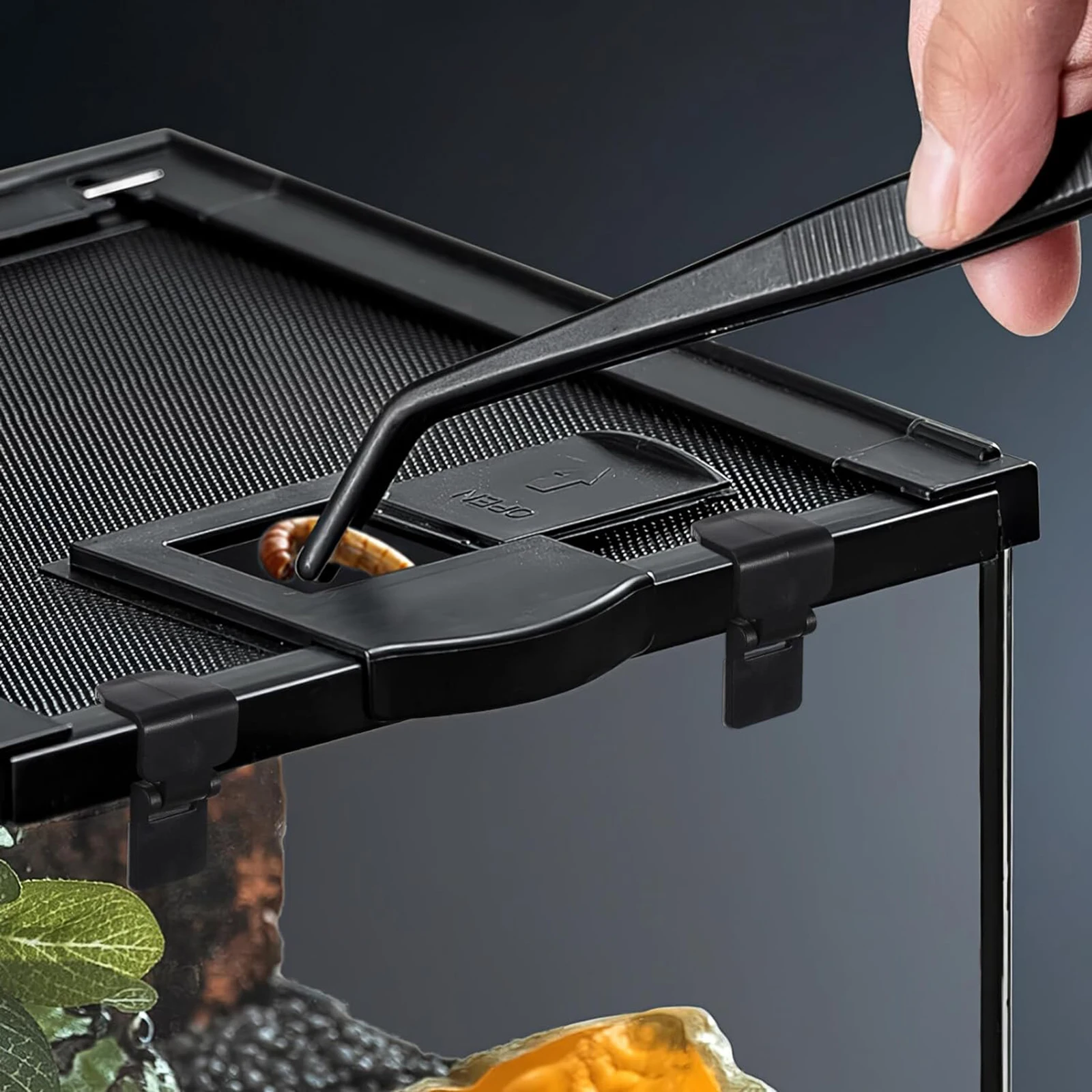 2Pcs Terrarium Locks Aquarium Lid Clips Reptile Box Latch Amphibious Breeding for Turtle Living Box Reptile Box Tank