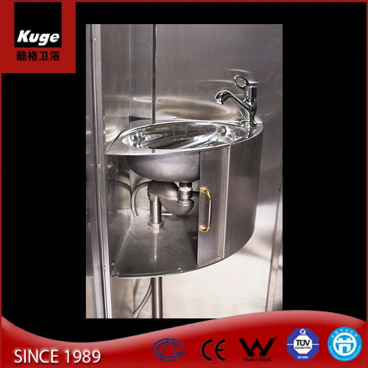 Prefab Outdoor Shower Room Stainless Steel Bathroom Enclosure Economic Design For Sale view 4