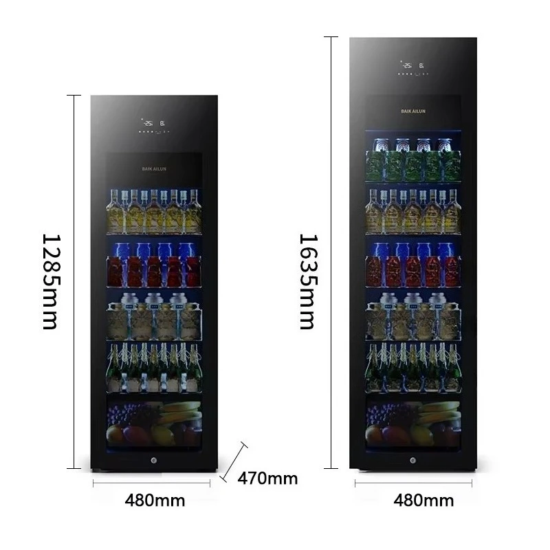

Party occasions Single door intelligent sensor glass locker Double temperature integrated freezing ice bar