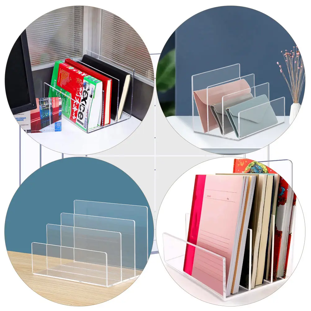 

Folder Transparent Storage Box Office File Holder for Desk Household Organizer