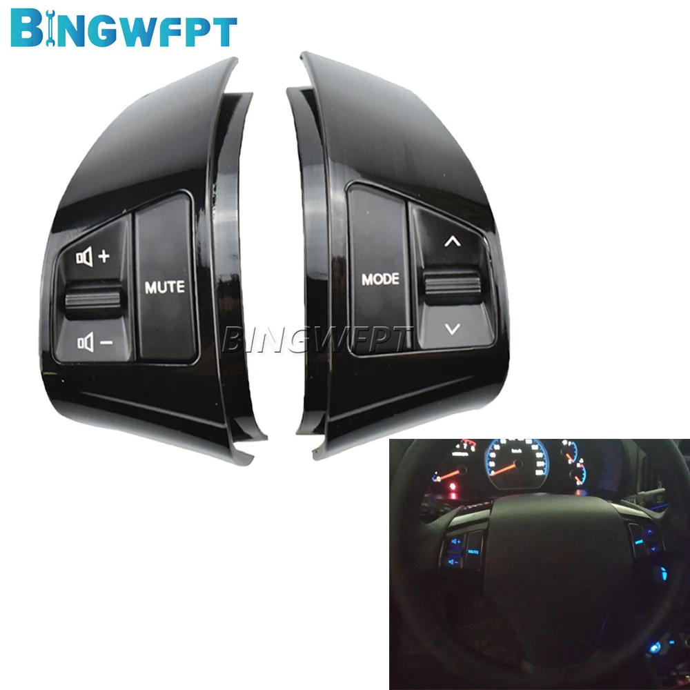High Quality Steering Wheel Buttons Bluetooth Audio Volume Music Control Switch With Backlight For Hyundai Elantra HD 2008-2010