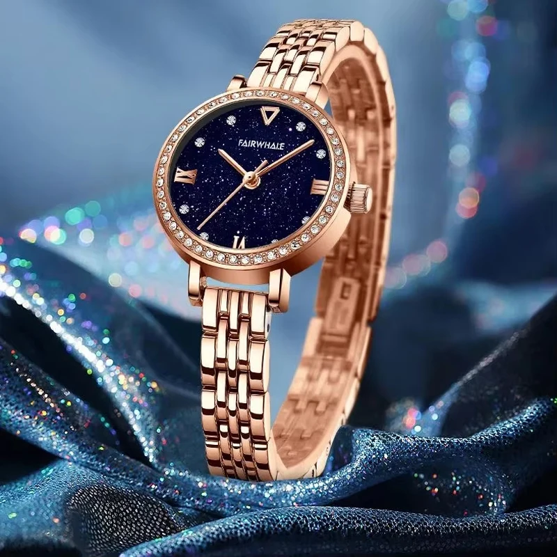 Mark Fairwhale Original Quartz Ladies Wristwatch Stainless Steel Luxury Diamond Woman Watch Waterproof Fashion Women's Watches