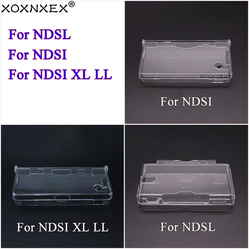 حافظة كريستال شفافة غطاء صلب شفاف لهاتف نينتندو DSL NDS Lite NDSL لوحدة التحكم DSi NDSi XL LL NDSXL