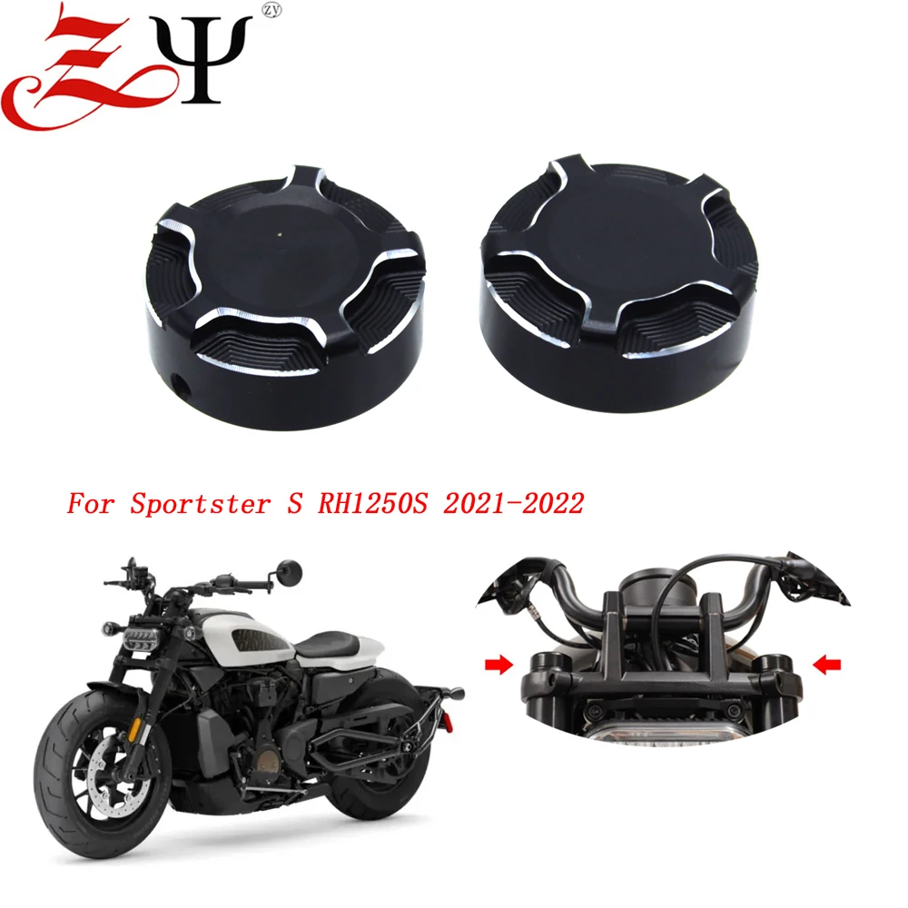 New Aluminum Motorcycle Front Fork Shock Absorber Cap Cover Accessories For Harley Sportster S 1250 RH1250S 2021-2022