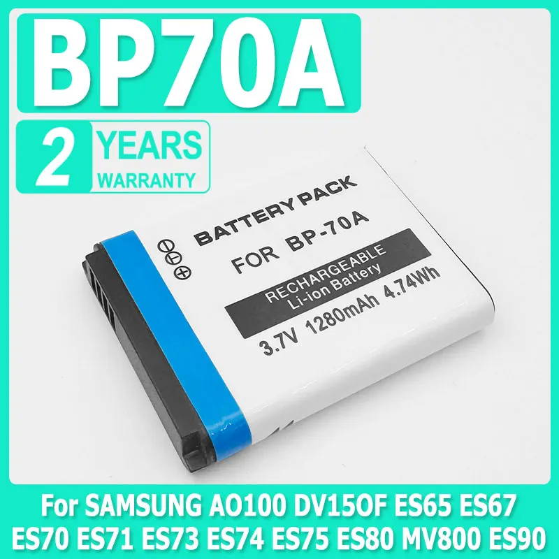 

IA-BP70A BP70A IABP70A BP-70A EA-BP70A Brand-New Battery For AQ100 DV150F ES65 ES67 ES74 ES75 ES80 MV800 ES90 ES70 ES71 ES73